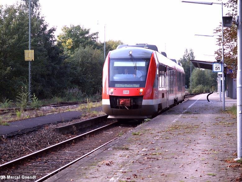 Die Sollingbahn fhrt aus Ottbergen aus.