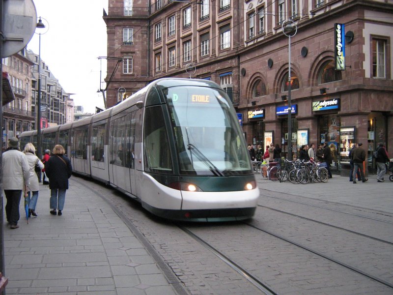 Die Straenbahn in Strasbourg am 17.03.2007