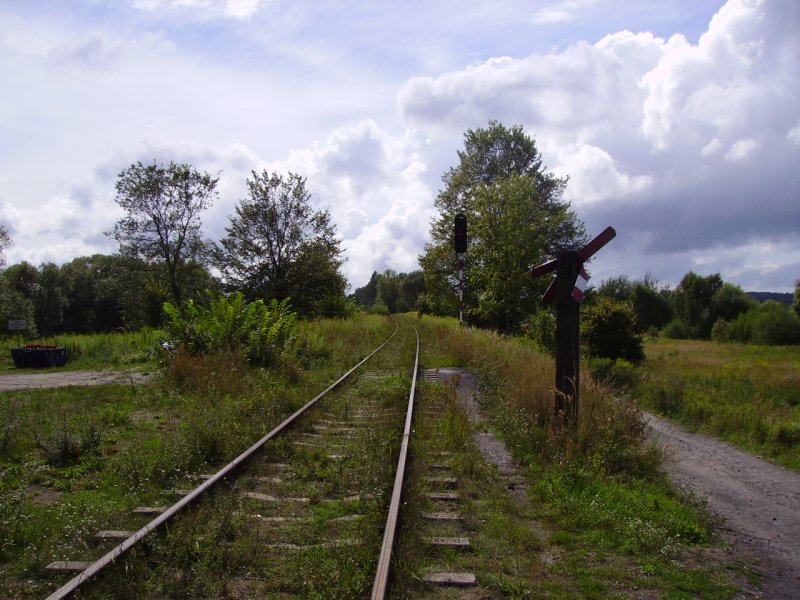 Die Strecke der Pyskowicer Sandbahn im Sommer 2006 bei Pyskowice.