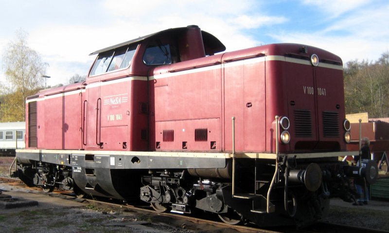 Die V100 der Nesa (1041) auf dem BW Rottweil anlsslich des Jubilums  35 Jahre EFZ  am 1.11.08.