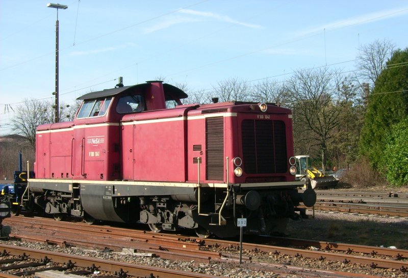 Die v10010410 wartet in Rastatt am 21.2.08