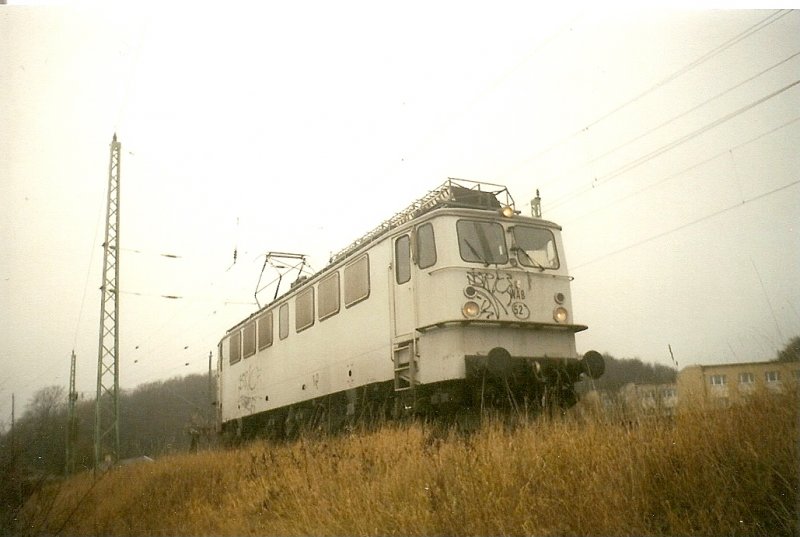 Die WAB 52 stande 2006 nachdem sie einen Kieszug nach Bergen/Rgen gebracht hat bis zur ihrer Rckleistung auf einem Abstellgleis.