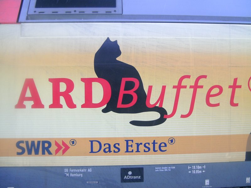 Die Werbung fr das ARD Buffet an 101.035-4