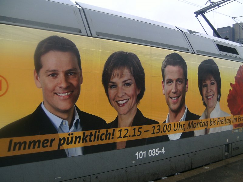 Die Werbung fr das ARD Buffet an 101.035-4