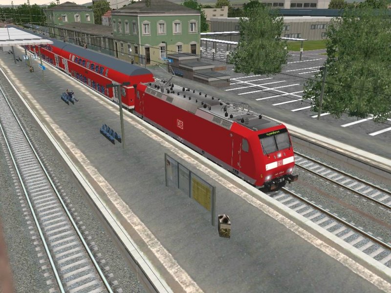 Die Zugmaschine des RE Offenburg - Basel SBB, eine 146.1 in Mlheim(Baden). 03.11.2006, Pro Train 12  Karlsruhe-Basel 