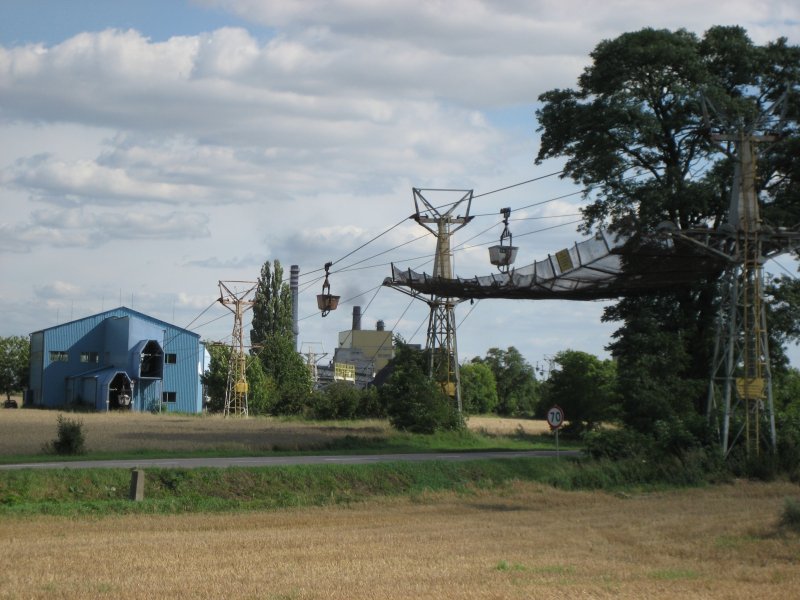 Die Zweiseilbahn in Janikowo - die Station.
