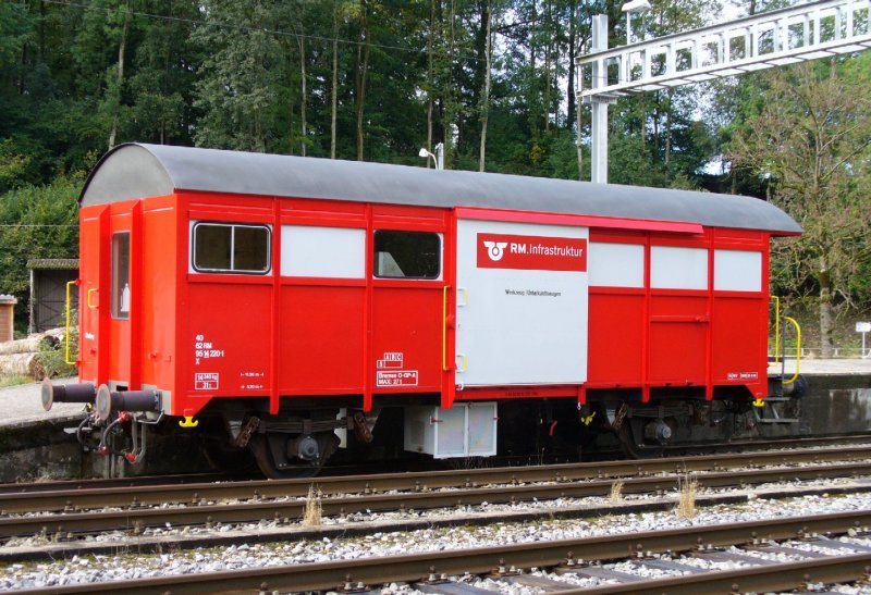 Dienstwagen X 40 62 95 14 220-1 Abgestellt im Bahnhof von Hasle am 07.10.2006