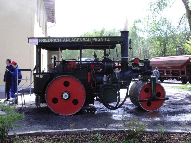 Diese Dampfwalze war zu Besuch im VSE museum in Schwarzenberg.Sie stand auch f�r Fahrten zur Verf�gung
