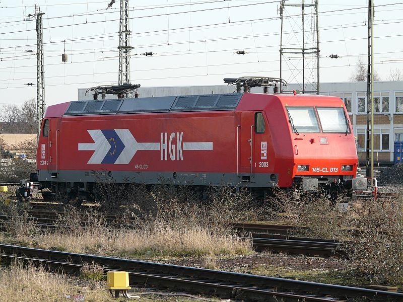 Diese HGK Lokomotive stand am 26.01.2009 im Krefelder Hauptbahnhof.
