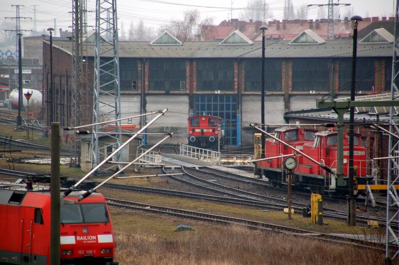 Diese K�f der BR 335 stand am 22.02.09 im Railion-Werk in Halle(S) abgestellt. 
