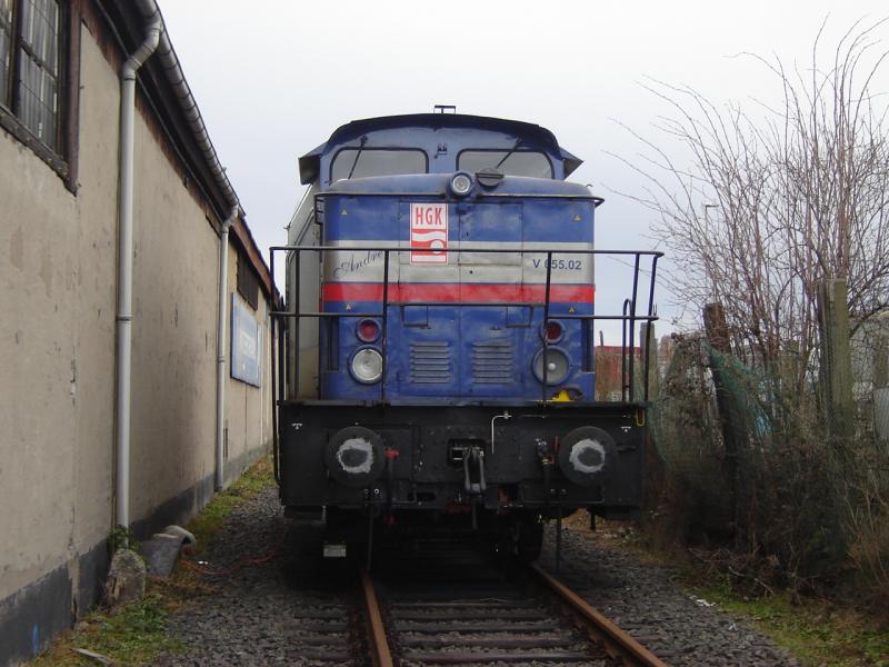 diese Lok der HGK wurde in Ludwigshafen am 19.02.2006 im Kaiserw�rthhafen abgestellt.