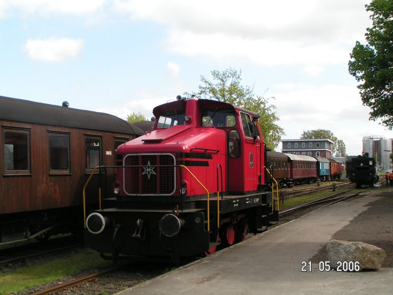 Diesellok 1 der Angelner Dampfeisenbahn am 21.05.2006 in Kappeln.