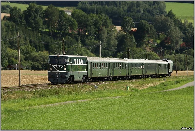 Diesellok 2050 04 fhrt mit Sonderzug 19814 von St.Paul nach Mixnitz.
Weikirchen 10.08.2008