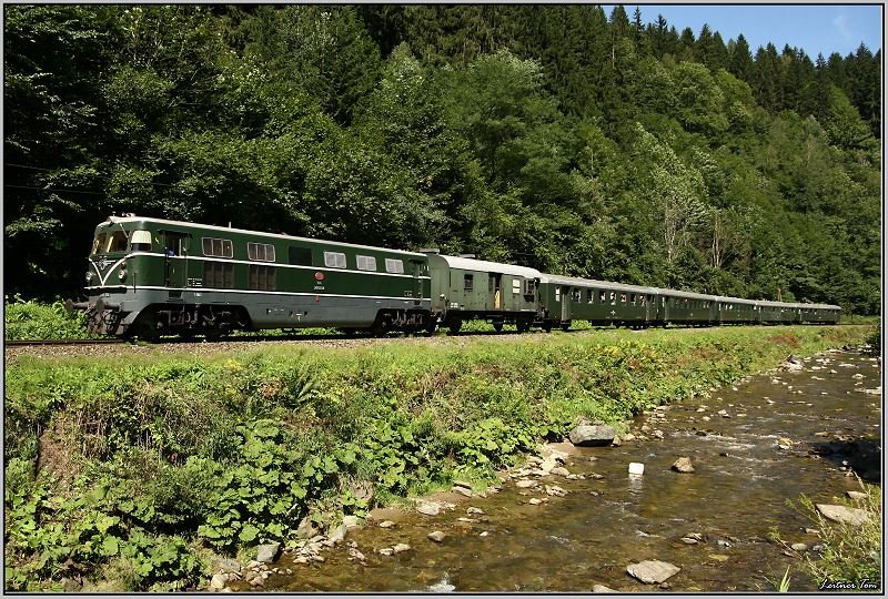 Diesellok 2050 04 f�hrt mit Sonderzug 19815 von Leoben nach Lavam�nd. 
St.Gertraud 10.08.2008 