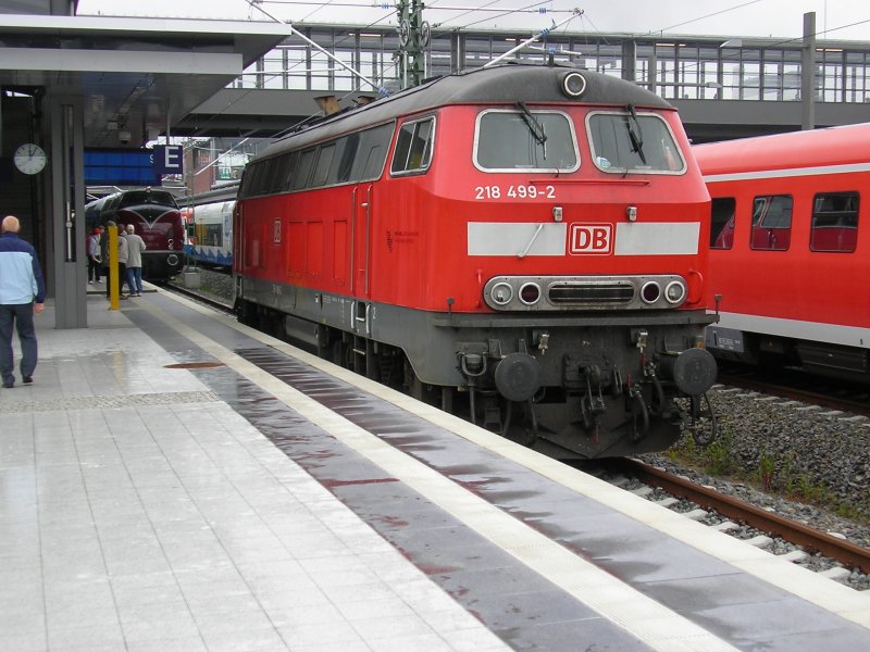 Diesellok der Baureihe 218 beim Bahntag in Berlin Sdkreutz. 