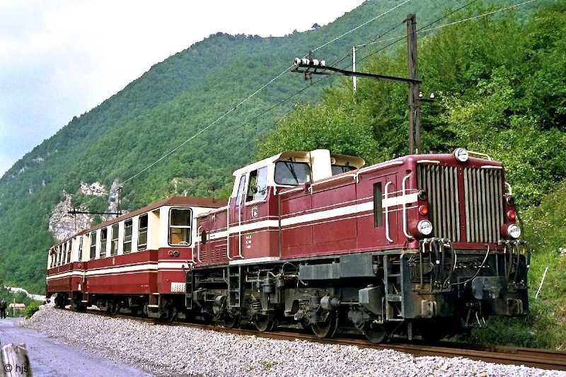 Diesellok D 1 (ex DB 252 902 ?) mit Sonderzug (9. September 1989)