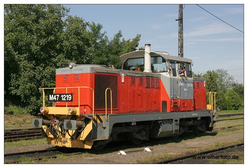 Diesellok M47 1219 in Tapolca, aufgenommen am 06.08.2005