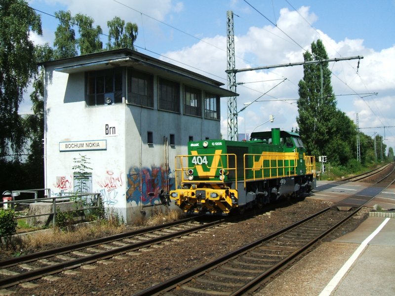 Diesellok MAK G 1206 mit Nr. 404 solo (13.08.2007)