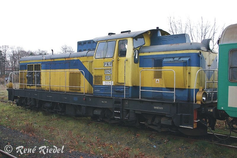 Diesellok SU 42-537 von PKP in Zary Polen am 22.11.2006