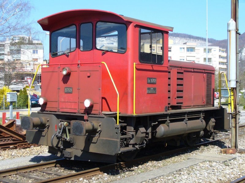 Dieselrangierlok Tm  2/2 8769 Abgestellt im Bahnof von Oensingen am 06.04.2007