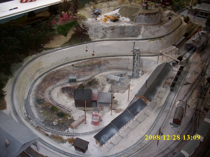 Diesen Kreidebruch baute der Modellbahnclub Sassnitz auf ihrer H0-Anlage nach.Fotografiert am 28.Dezember 2008 in Sassnitz.