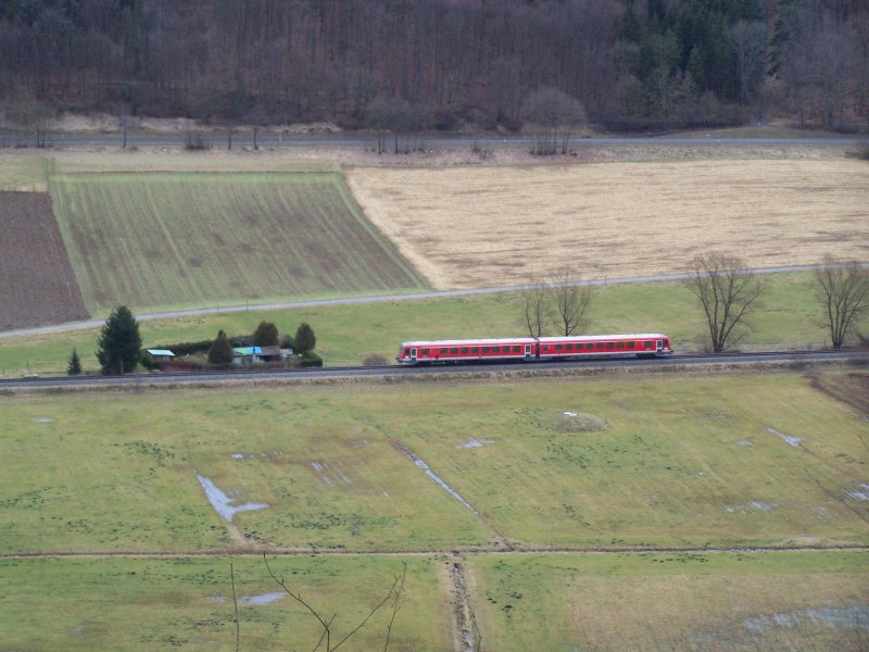 Dieser 628er ist am 19.Januar 2008 zwischen Knigsbronn und Oberkochen unterwegs.