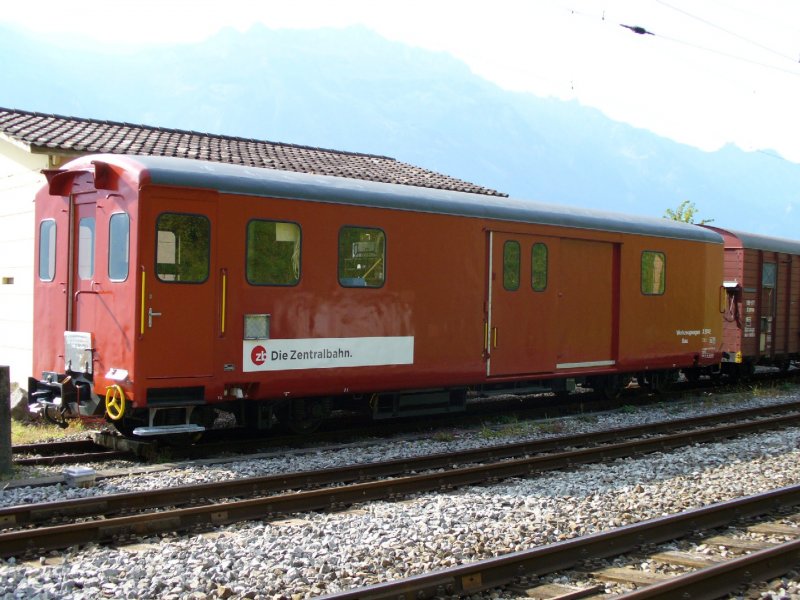 Diesnstwagen X 9742 im Bahnhof von Oberreid am 10.09.2006