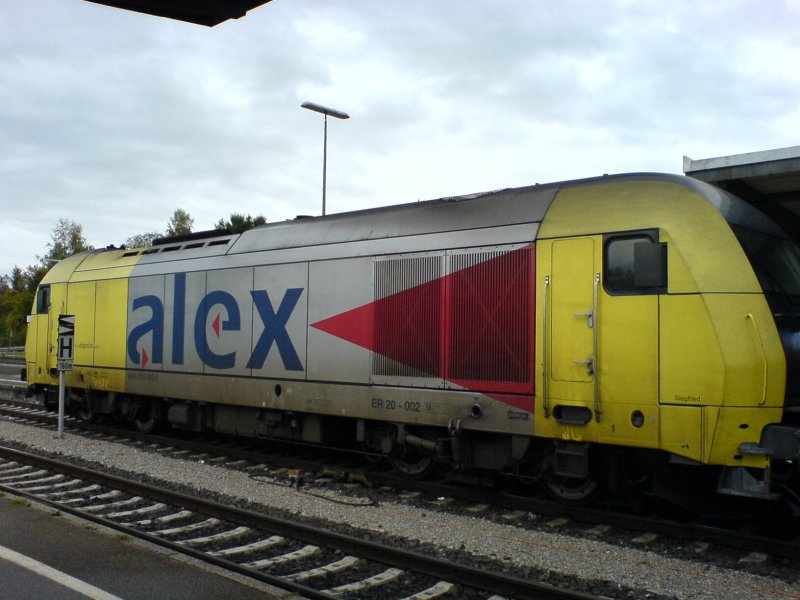 Dipolok Siemens ER20-002 im ALEX-Design im HBF- Kempten am 04. Oktober 2007