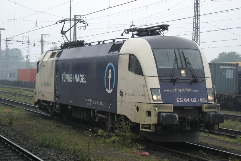 Dispolok ES 64 U2-035 im Bahnhof Emmerich