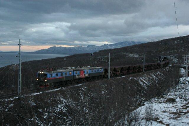 Dm3 1209/1234/1210 am 30.10.2005 mit einem Vollzug auf der Fahrt nach Narvik zwischen Bjrkliden nach Kopparsen.