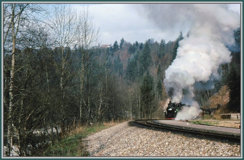 Doppeltraktion im Tal der Bregenzer Ach ergibt ein gutes Echo. Bei Langen-Buch. (Archiv 10/78)