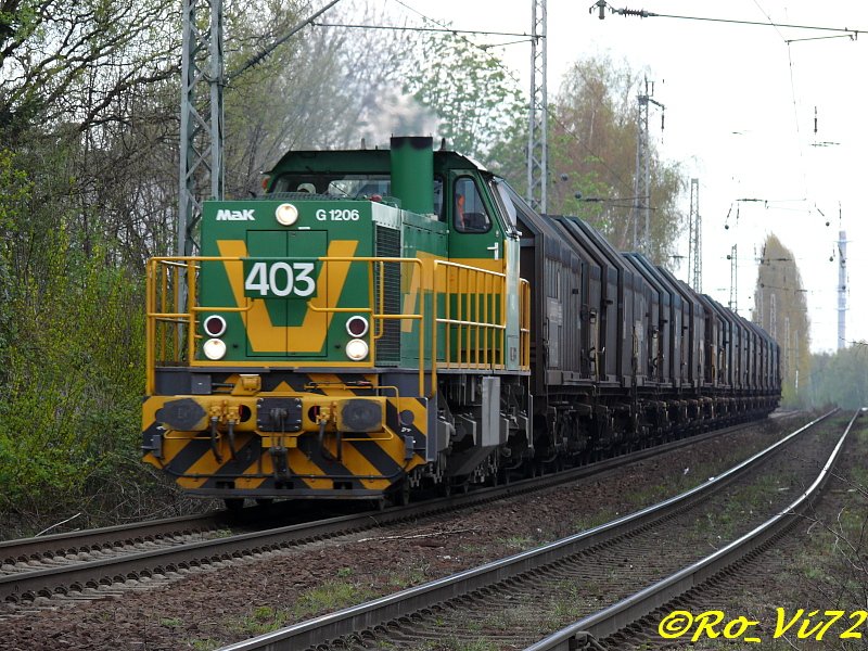 Dortmunder Eisenbahn (DE) mit GZ. Bochum-NOKIA. 18.04.2008.