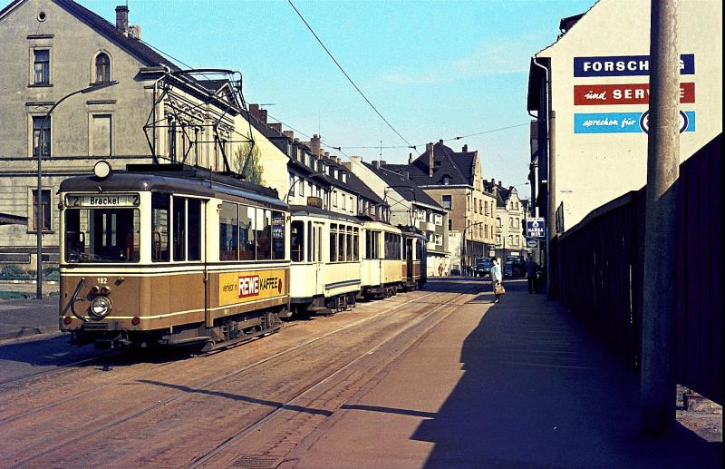 Dortmunder Zweiachser Zug anfang Sechziger Jahre. Dia Sammlung Frank Firet