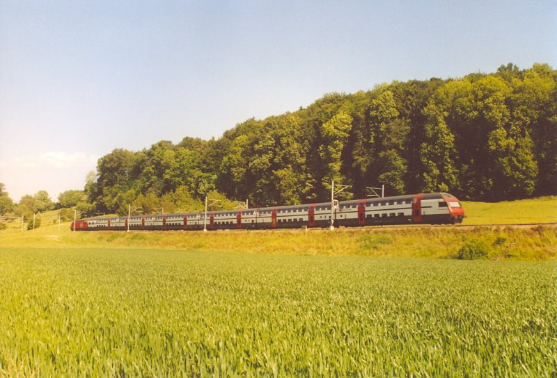 Dosto unterwegs zwischen Lyss und Suberg-Grossaffoltern am 23. Mai 2004.