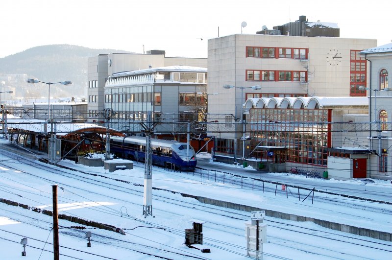 Drammen Bahnhof in Norwegen am 27. januar 2007