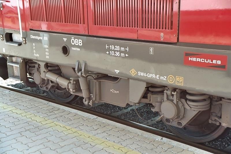 Drehgestell der 2016-034 (Graz Hbf. im Mai 2003)