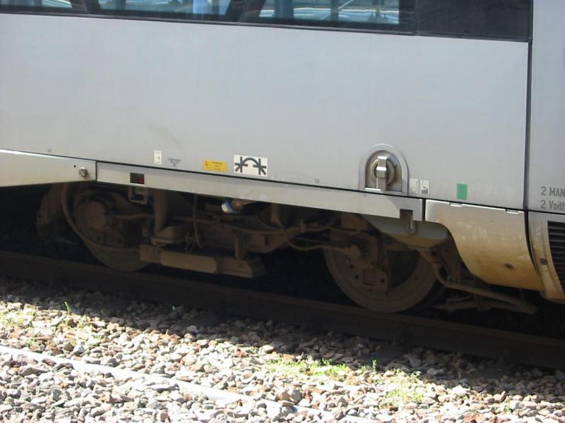 Drehgestell eines Transregiotriebwagen der BR650 der Transregio.