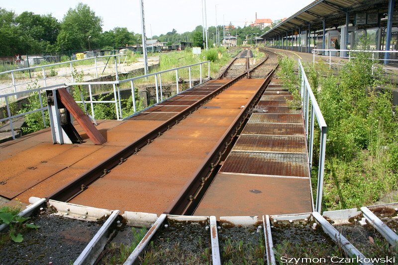 Drehscheibe, Zittau Hauptbahnhof am 29.06.2006
