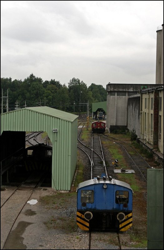 Drei Kf´s und die 260 106 im ehemaligen Zementwerk in Kiefersfelden. (04.08.2009)