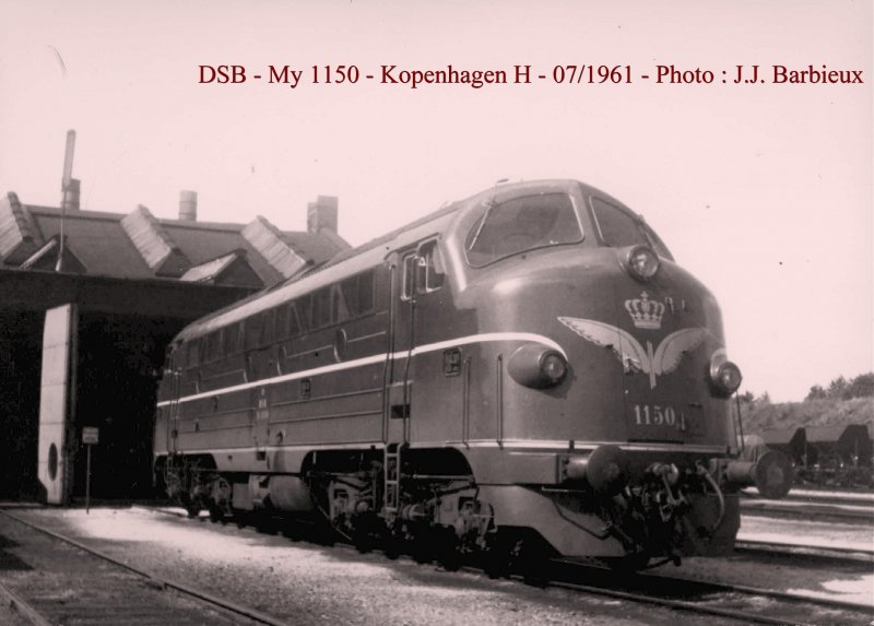 DSB - Die NoHab My 1150 wartet im D�pot Kopenhagen.
Sommer 1961 - Foto : J.J. Barbieux