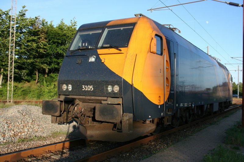 DSB EG 3105 am Abend des 16.5.2008 in Padborg.