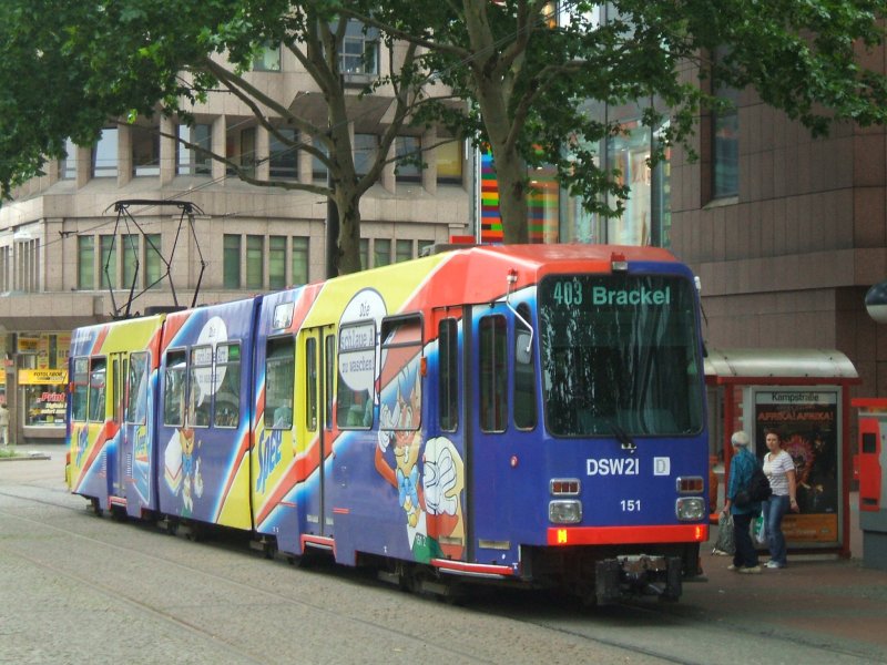 DSW21 Strassenbahn 151,Linie 403 ,DO-Dorstfeld nach DO Brackel
