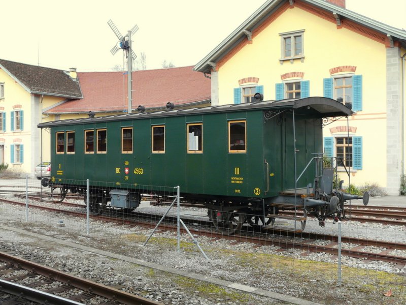 DVZO - Historischer Personenwagen  BC 4563 Abgestellt in Uster am 14.03.2009