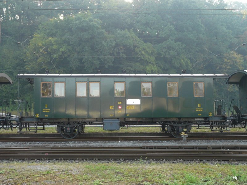 DVZO - Personenwagen BC 4563 zu Besuch im Bahnhofsareal von Koblenz zum Jubil�um 150 Jahre Waldshut–Turgi am 23.08.2009