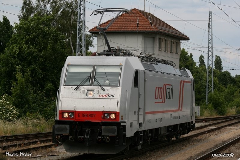 E 186 von Crossrail in Hennigsdorf (bei Berlin).