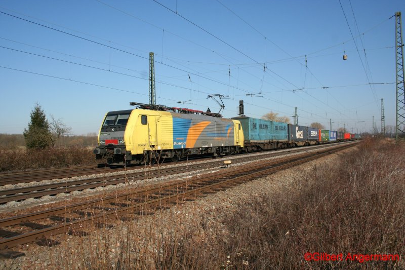 E 189 991FM ES 64 F4-091 am 24.02.2008 in Niederschopfheim.