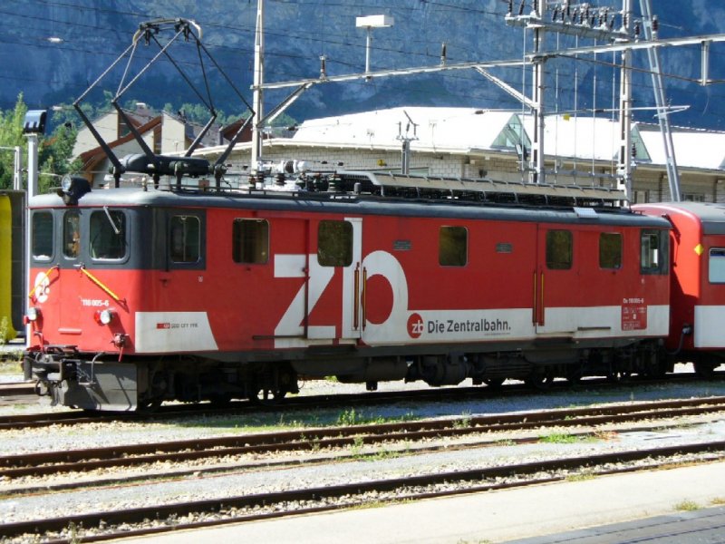 E- Lok De 4/4 110 005-6 Abgestellt im Bahnhof von Meiringen am 19.08.2006
