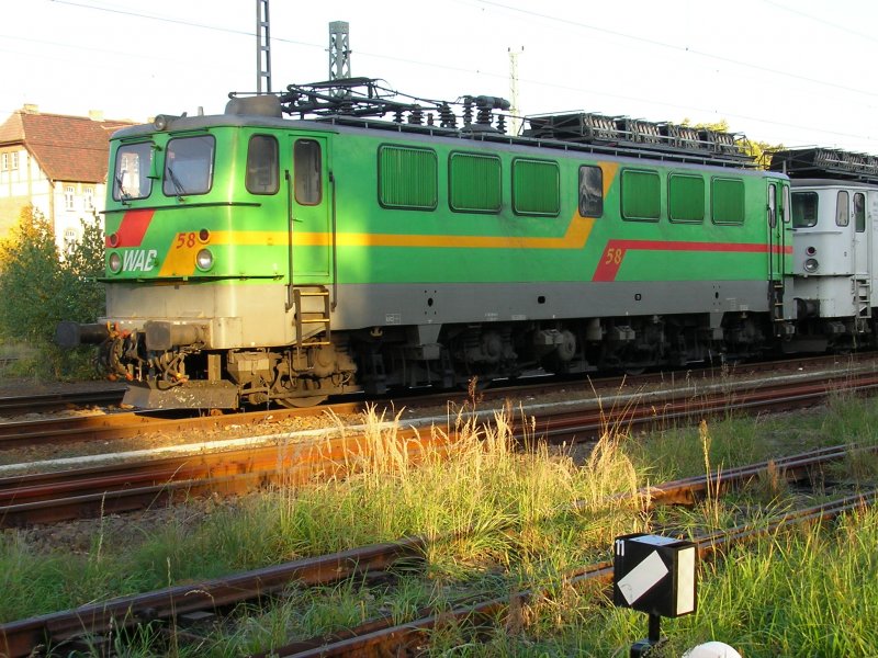 E-Lok (E42) 58 der WAB in L�bbenau.