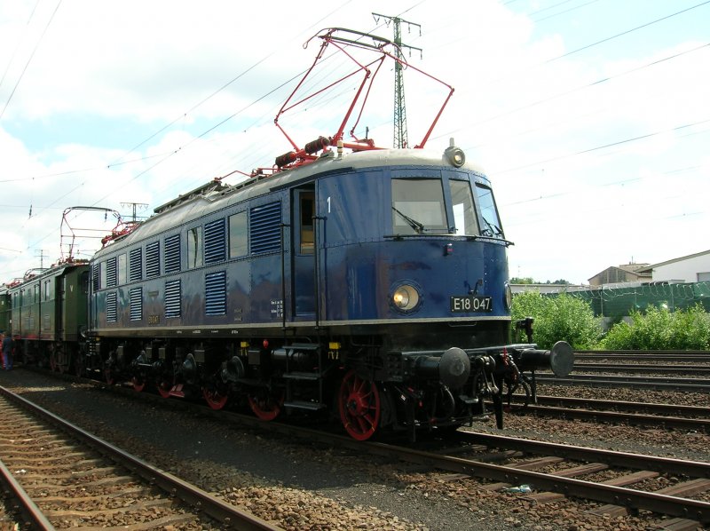 E18 047 am 19. Mai  im Koblenz.
