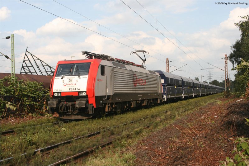 E189 093 der Veolia Cargo in Bottrop Welheimer Mark. 10.9.08